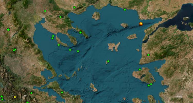 Σεισμός 4,4 Ρίχτερ ανατολικά της Σαμοθράκης |  Αισθητός και στη Λήμνο