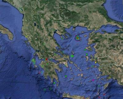 2 σεισμικές δονήσεις πριν λίγo στη Λήμνο