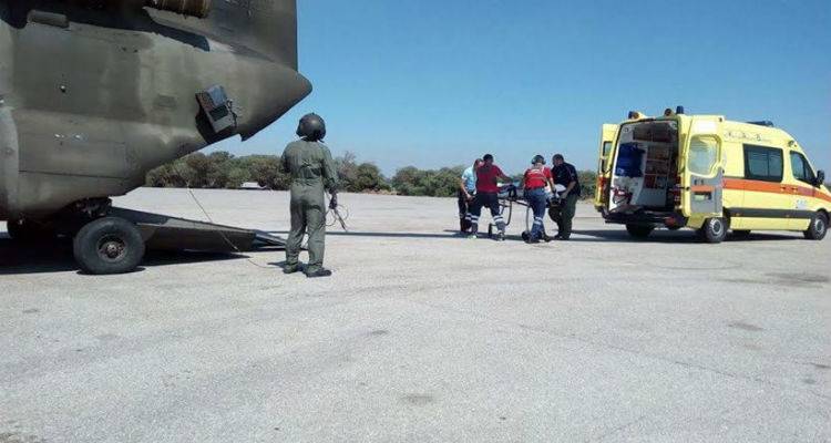 Αεροδιακομιδή 22χρονου από τη Λήμνο μετά από τροχαίο