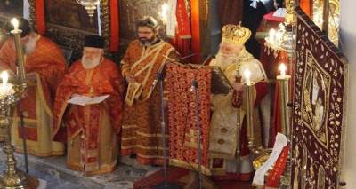Εκκλησιαστική πανήγυρις στην Αγία Μαρίνα στη Μύρινα