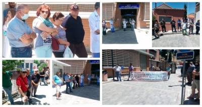 Απεργιακή συγκέντρωση στο προαύλιο του Νοσοκομείου Λήμνου (photos + video)