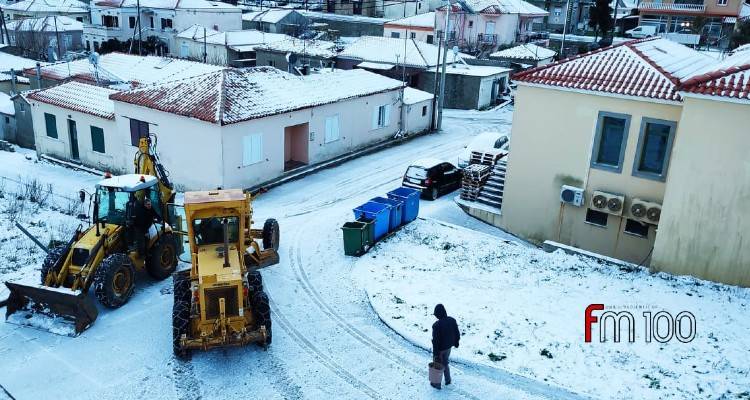 Στα «λευκά» ξανά η Λήμνος | Η κατάσταση στο οδικό δίκτυο