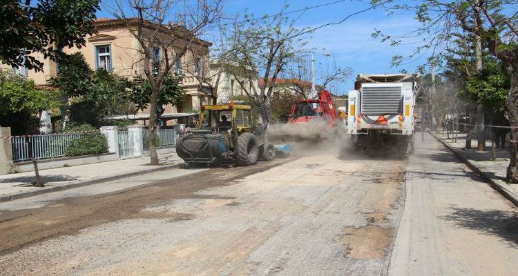 Εργασίες αποκατάστασης αύριο στην οδό Ψαρρών στη Μύρινα
