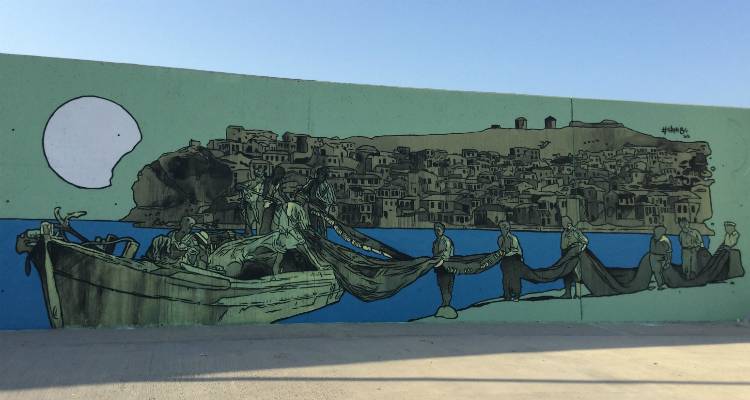 Τρεις εξαιρετικές τοιχογραφίες κοσμούν το λιμάνι του Αϊ-Στράτη (photos)