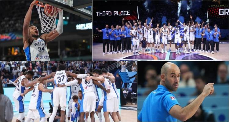 &Eta; &Epsilon;&lambda;&lambda;ά&delta;&alpha; &xi;&alpha;&nu;ά &sigma;&tau;&omicron; &beta;ά&theta;&rho;&omicron; &tau;&omicron;&upsilon; Eurobasket: &Tau;&alpha; &delta;ά&kappa;&rho;&upsilon;&alpha; &tau;&omicron;&upsilon; &Gamma;&iota;ά&nu;&nu;&eta;, &tau;&omicron; &pi;ά&rho;&tau;&iota; &sigma;&tau;&alpha; &alpha;&pi;&omicron;&delta;&upsilon;&tau;ή&rho;&iota;&alpha;, ό&lambda;&epsilon;&sigmaf; &omicron;&iota; &phi;&omega;&tau;ό &kappa;&alpha;&iota; &tau;&alpha; &beta;ί&nu;&tau;&epsilon;&omicron;