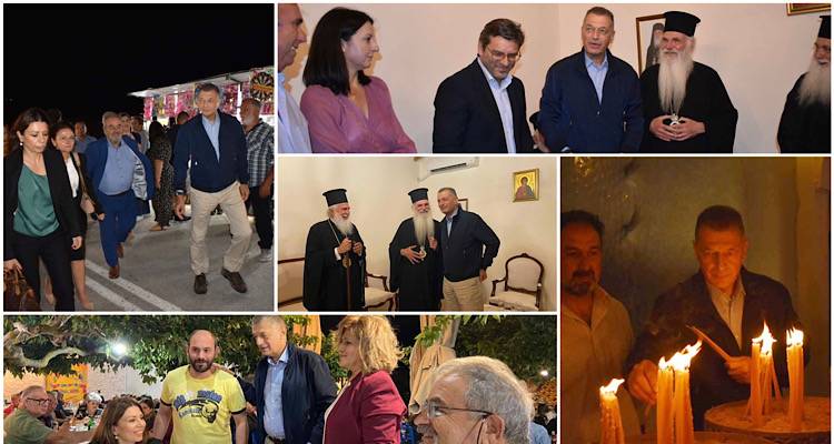 Στην πανήγυρη του Αγίου Σώζοντος εχθές ο Αλκιβιάδης Στεφανής - Το σημερινό πρόγραμμα περιοδειών του στη Λήμνο (photos)
