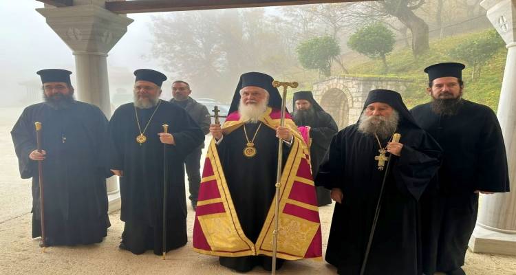 Στην Μονή Αγίου Βησσαρίωνος Δουσίκου ο Μητροπολίτης Λήμνου Ιερόθεος
