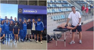 Στην Κραϊόβα της Ρουμανίας ο Λημνιός φυσικοθεραπευτής Μιχάλης Μερτζανίδης με την Εθνική Ομάδα Στίβου