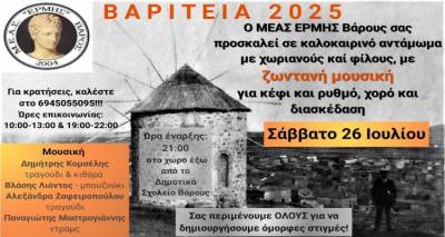 Κυκλοφοριακές ρυθμίσεις στο Βάρος λόγω των εκδηλώσεων «Βαρίτεια 2025»