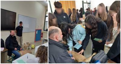 Σκύλοι οδηγοί τυφλών και σκύλοι διασώστες στο Γυμνάσιο Μύρινας