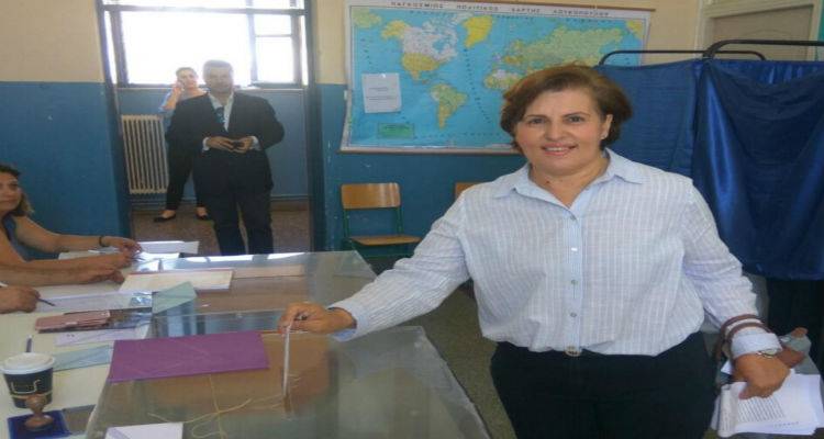 Άσκησε το εκλογικό της δικαίωμα η Χριστιάνα Καλογήρου