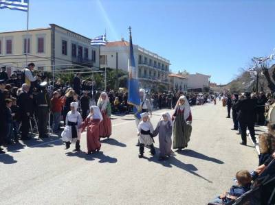 Με λαμπρότητα γιορτάστηκε στη Μύρινα η επέτειος της 25ης Μαρτίου (photos)